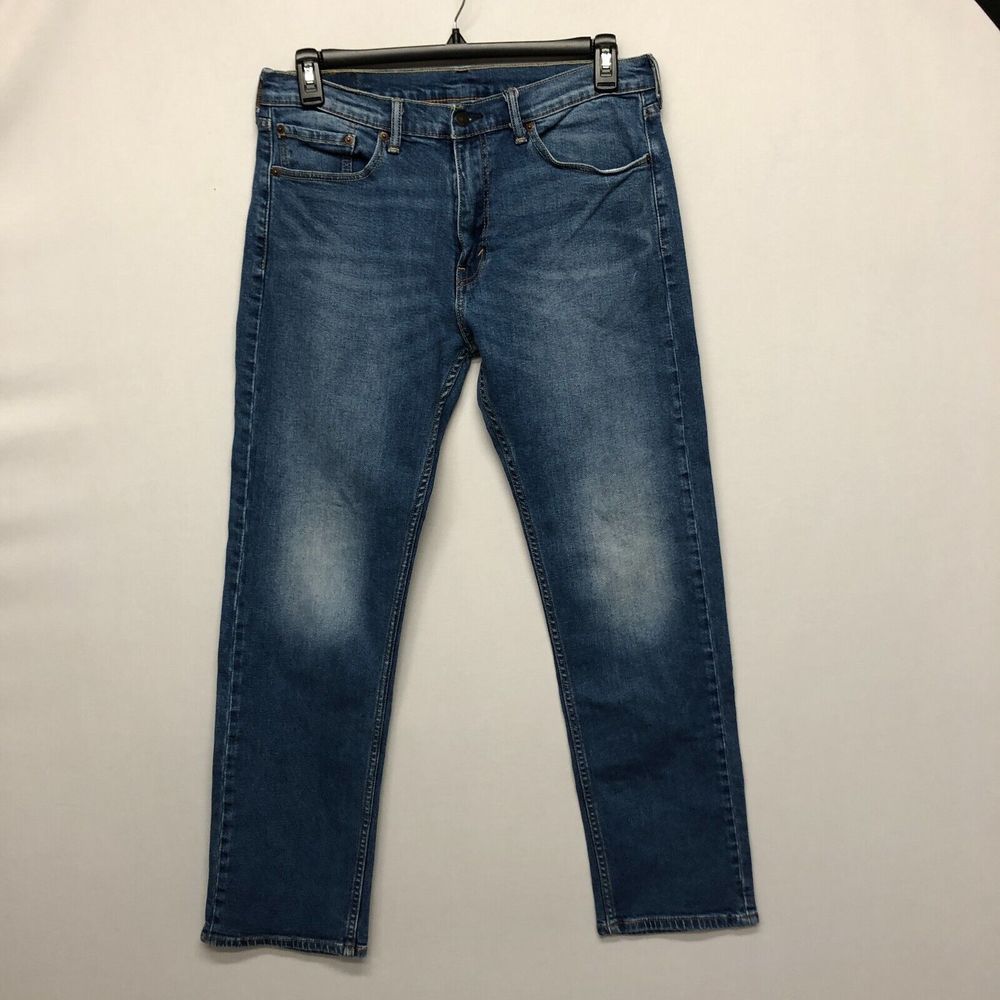 Levi's 505 Men Straight Leg Jeans Size 33X32 Blue Denim M101 -4